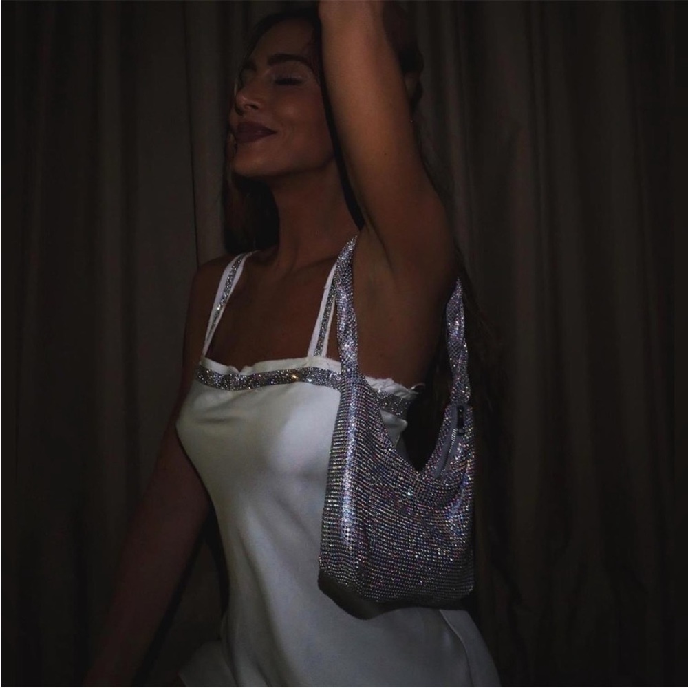 Zara white/cream dress with rhinestones